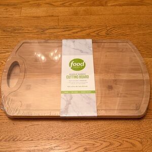 Food Network Natural Bamboo Cutting Board NEW